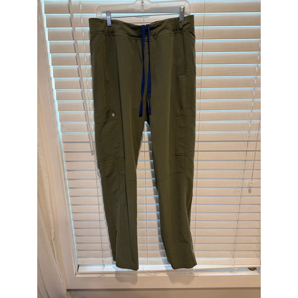 Figs Axim T2001 Men Olive Green Cargo Scrub Pants Technical Collection Large L
